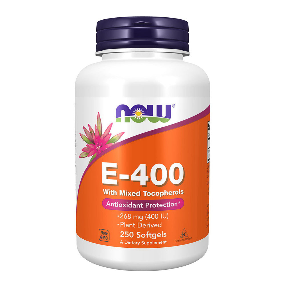 Now Foods Vitamin E Mixed Tocopherols 400 IU Softgels, 250 Ea